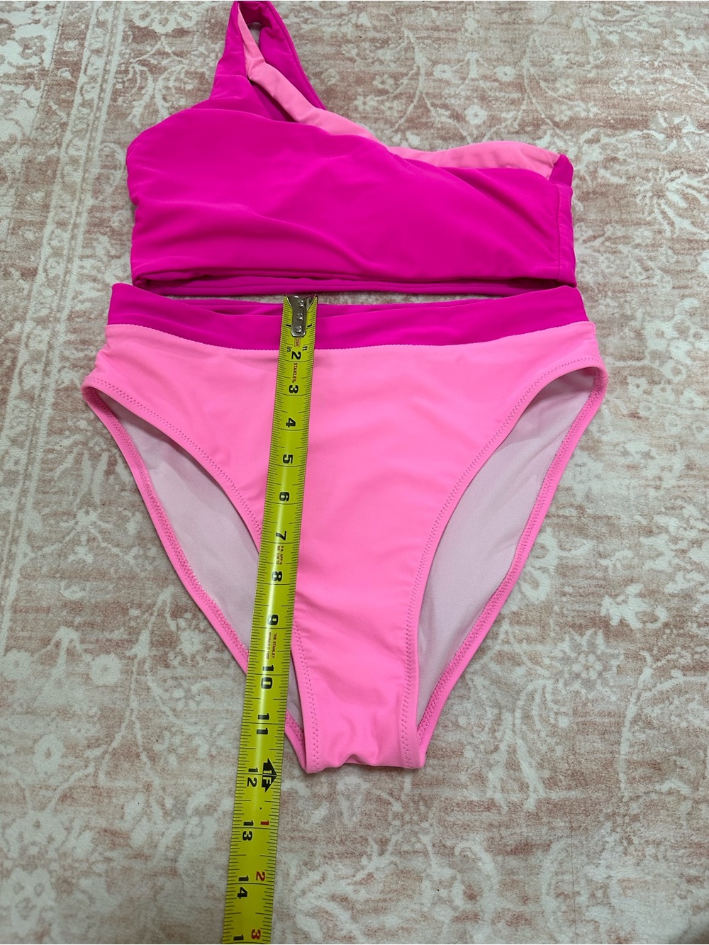 Set Pink One-Shoulder High-Waist Swim 💕 - Picture 10 of 14